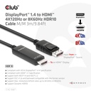 DisplayPort™ 1.4 to HDMI™ 4K120Hz or 8K60Hz HDR10 Cable M/M 3m/9.84ft