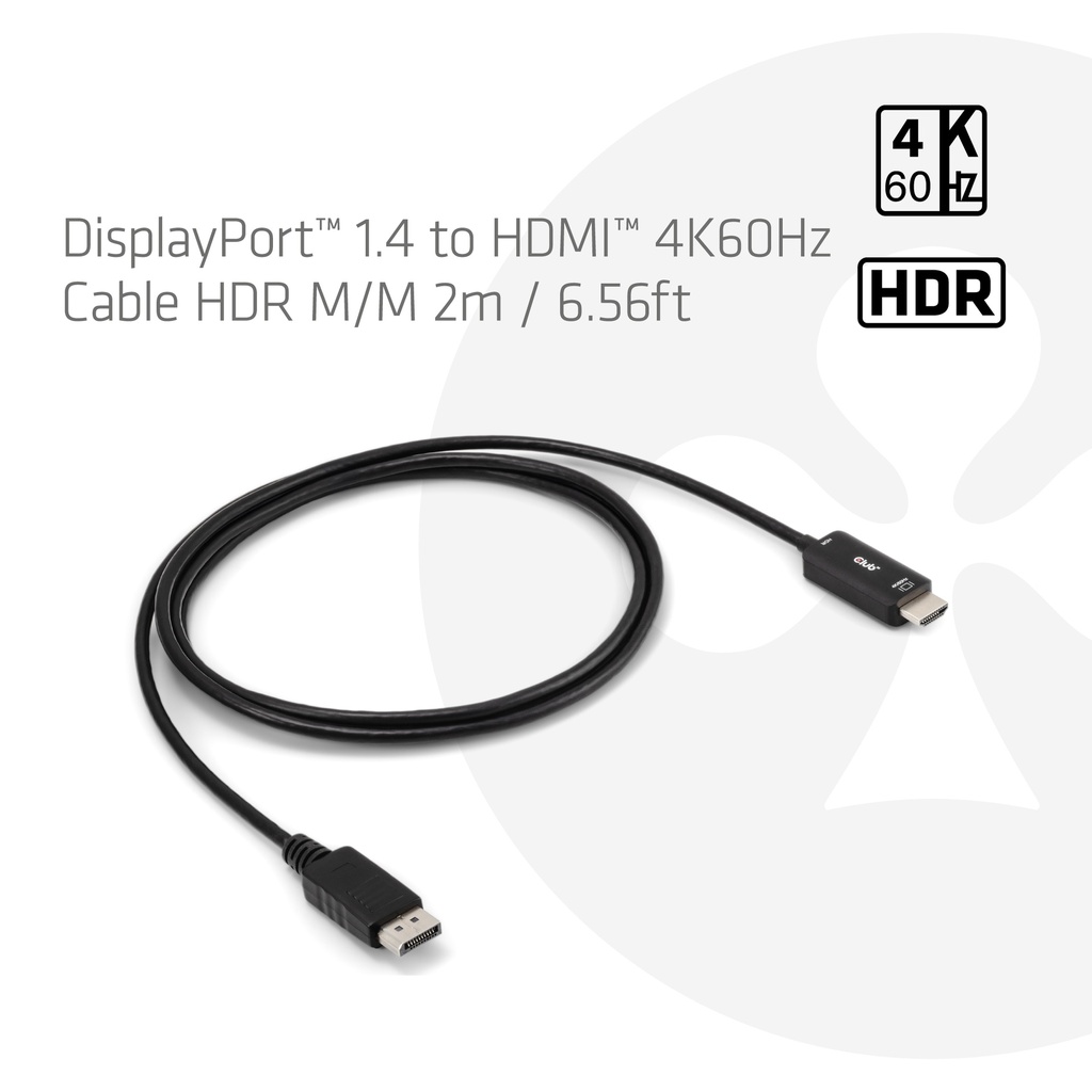 DisplayPort™ 1.4 to HDMI™ 4K60Hz Cable with HDR M/M 2 m / 6.56ft 32 AWG