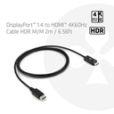 DisplayPort™ 1.4 to HDMI™ 4K60Hz Cable with HDR M/M 2 m / 6.56ft 32 AWG
