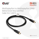 MiniDisplayPort™ to MiniDisplayPort™ DP™80 Bidirectional Vesa Certified Cable 1m/ 3.28 ft