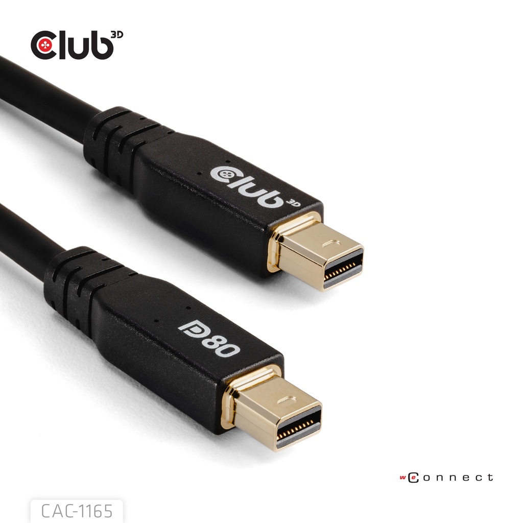 MiniDisplayPort™ to MiniDisplayPort™ DP™80 Bidirectional Vesa Certified Cable 1m/ 3.28 ft