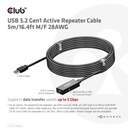 USB-A 5Gbps Active Repeater Cable 5m/ 16.4 ft M/F 28AWG