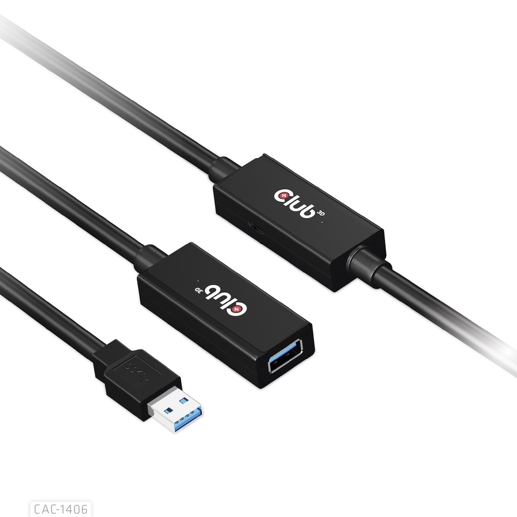 USB-A 5Gbps Active Repeater Cable 15m/ 49.2 ft M/F 28AWG