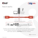 USB-C®  USB-IF Certified Cable, Data 480Mb, PD 240W(48V/5A) EPR M/M 3m/9.84ft