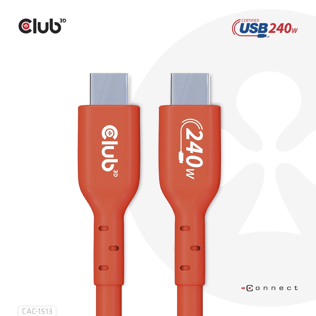 USB-C®  USB-IF Certified Cable, Data 480Mb, PD 240W(48V/5A) EPR M/M 3m/9.84ft