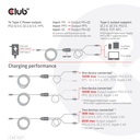 USB-C®, Y charging cable to 2x USB -C® max. 100W, 1.83m/6ft M/M