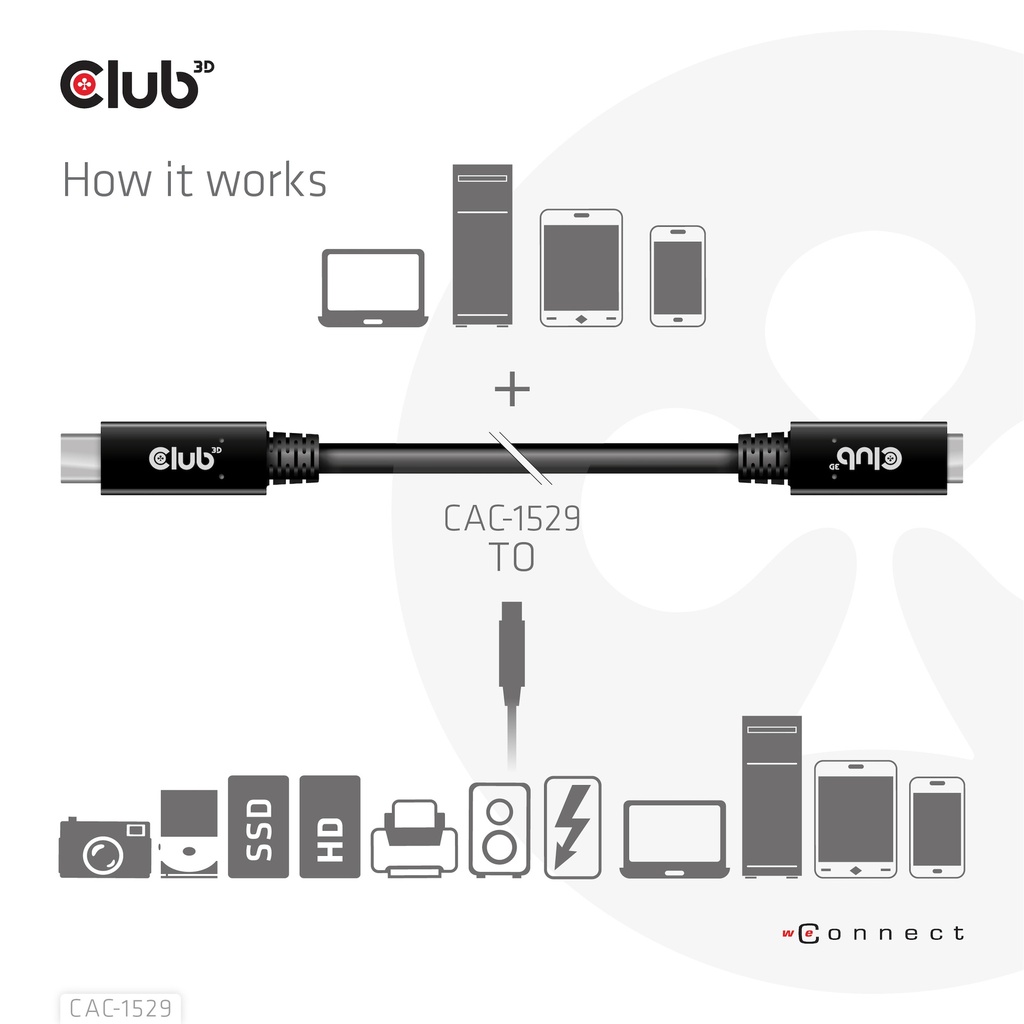USB-C® Extension Cable 5Gbps 60W(20V/3A) 4K60Hz M/F 2m/6.56ft 