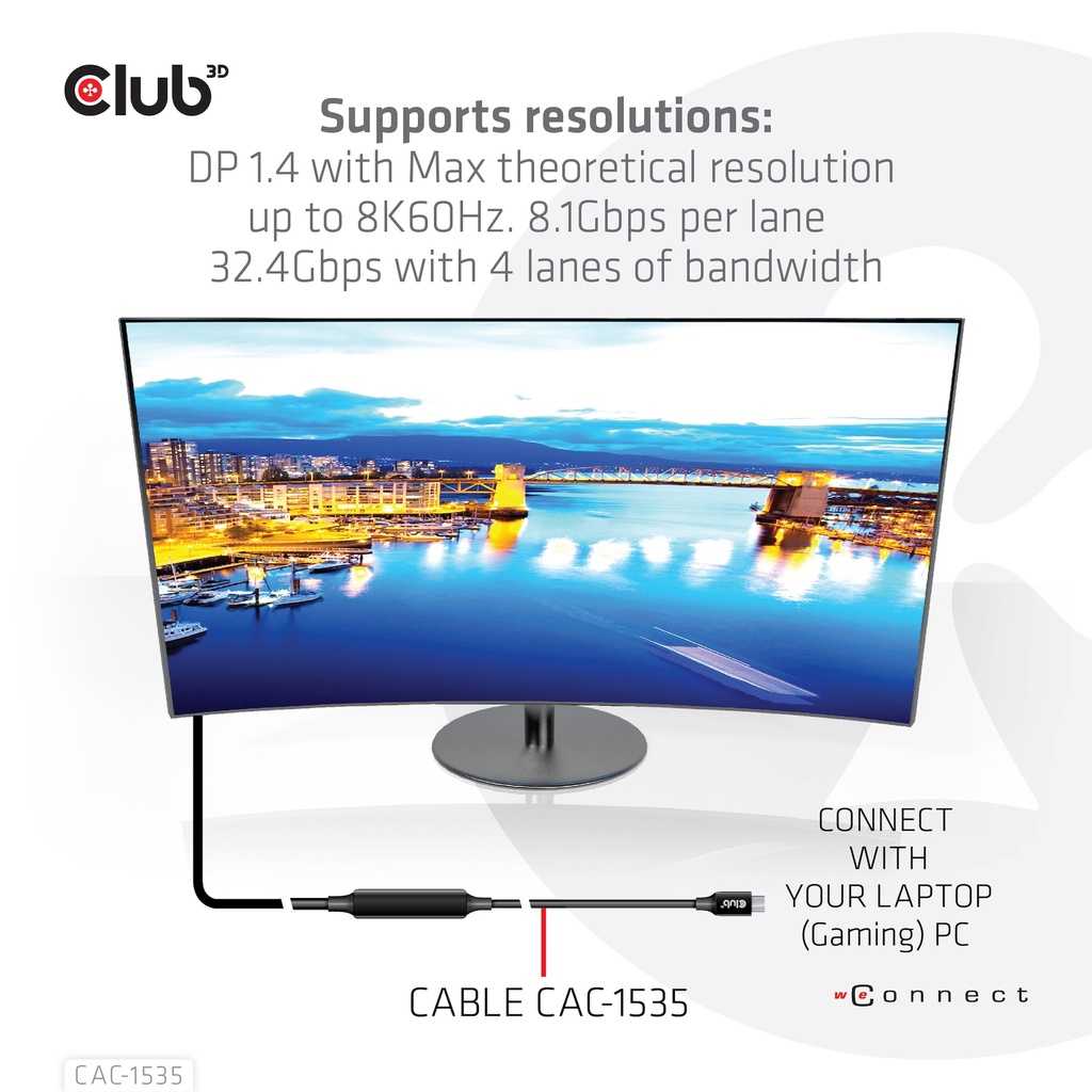 USB-C® to C Active 10Gbps Cable 8K60Hz M/M 5m/16.4ft 