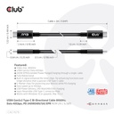 USB-C® 40Gbps Cable 8K60Hz or 4K120Hz, PD 240W(48V/5A) EPR M/M 3m / 9.84ft