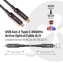 USB-C® Active Optical Cable A/V Unidirectional M/M 20 m/ 65.62 ft