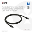 Thunderbolt™ 5 Certified 8K240Hz Data 80/120 Gbps EPR 240 Watt Cable M/M 1m / 3.28ft