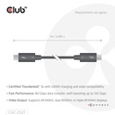 Thunderbolt™ 5 Certified 8K240Hz Data 80/120 Gbps EPR 240 Watt Cable M/M 1m / 3.28ft