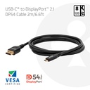 USB-C® to DisplayPort™ 2.1 DP54 Cable 2m/6.6ft