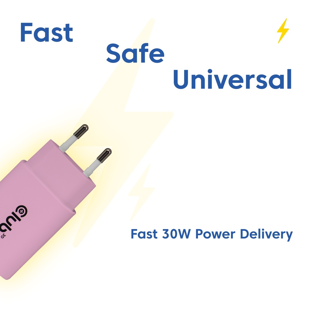 2-Pack USB C Charger 30 Watt Pink