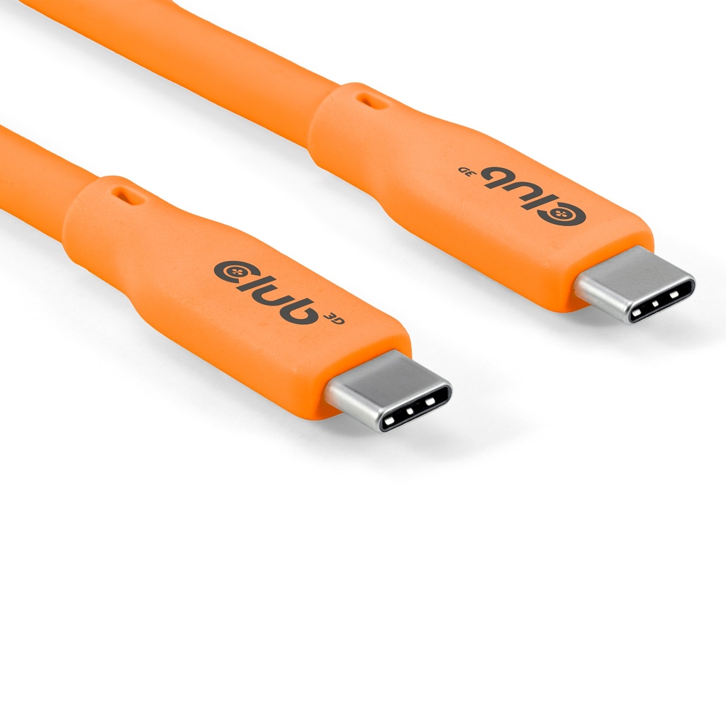 USB4 Gen2x2 Type-C Bi-Directional Orange 4K60Hz, Data 20Gbps, PD 240W(48V/5A) EPR M/M 2m/6.56ft
