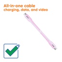 USB4 Gen2x2 Type-C Bi-Directional Baby pink 4K60Hz, Data 20Gbps, PD 240W(48V/5A) EPR M/M 2m/6.56ft