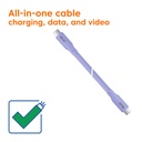 USB4 Gen2x2 Type-C Bi-Directional Purple 4K60Hz, Data 20Gbps, PD 240W(48V/5A) EPR M/M 2m/6.56ft