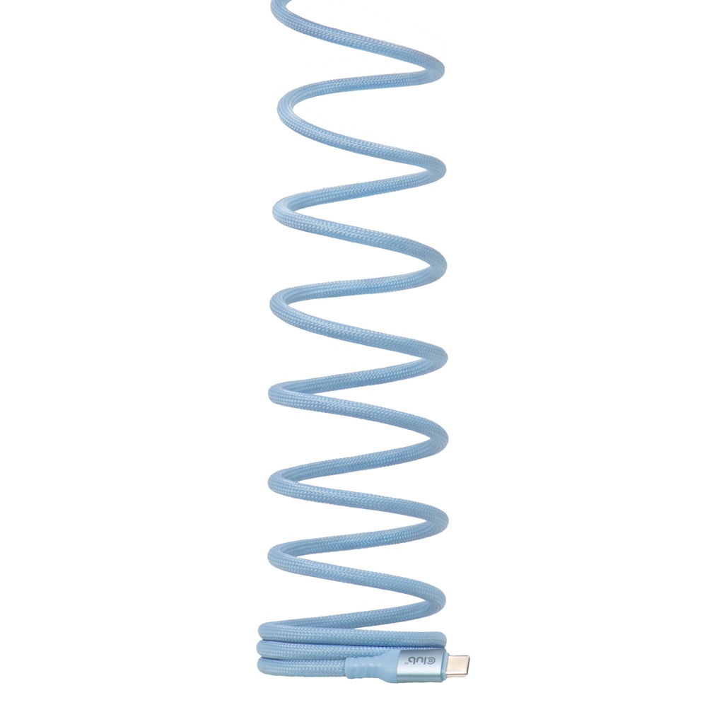 USB-C® Magnetic-Coil 240W PD3.1 Blue Cable 2m / 6.56ft Fast Charging
