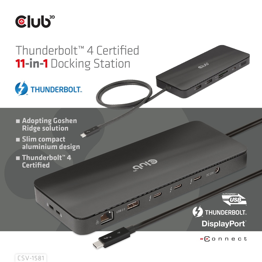 Thunderbolt™ 4 Certified 11-in-1 Docking Station