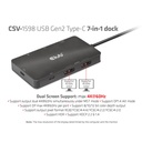 USB-C®10Gbps  to Dual DisplayPort™ 4K60Hz 7-in-1 Portable Dock