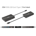 USB-C®10Gbps  to Dual DisplayPort™ 4K60Hz 7-in-1 Portable Dock