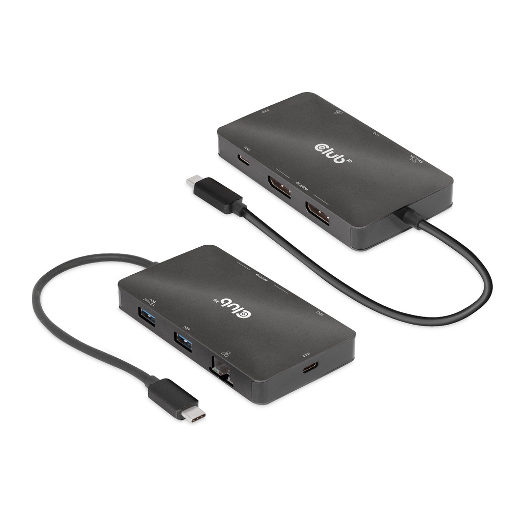 USB-C®10Gbps  to Dual DisplayPort™ 4K60Hz 7-in-1 Portable Dock
