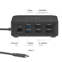 12-1 USB-C® Quad DisplayLink Docking Station 2x DisplayPort™ 8K60Hz + 2x HDMI™ 4K60Hz PD3.0 100Watt Ethernet 2.5G