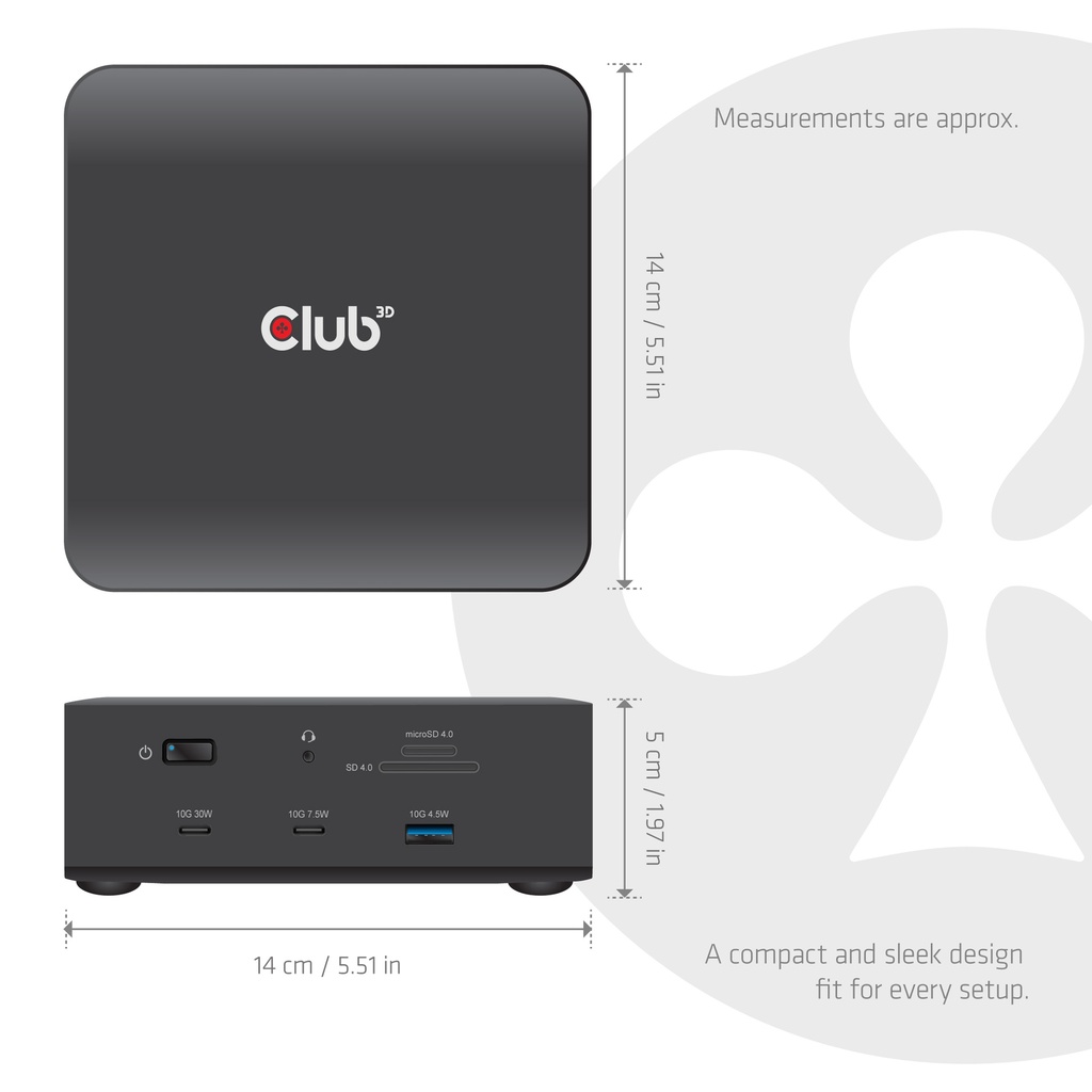 CSV-2562 13-1 Thunderbolt™ 5 Docking Station M.2 SSD 2x HDMI™ 8K60Hz Thunderbolt™ Share Certified 180W