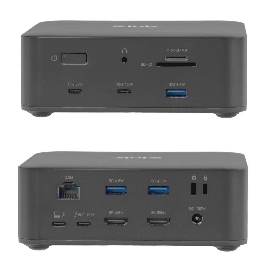 CSV-2562 13-1 Thunderbolt™ 5 Docking Station M.2 SSD 2x HDMI™ 8K60Hz Thunderbolt™ Share Certified 180W