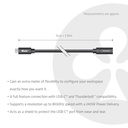 USB-C® 40Gbps Extension Cable 1m/3.28ft 240W 8K60Hz M/F