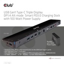 USB-C®10Gbps  Triple Display DP 1.4 Alt PD Charging Dock 100W PD Power charger