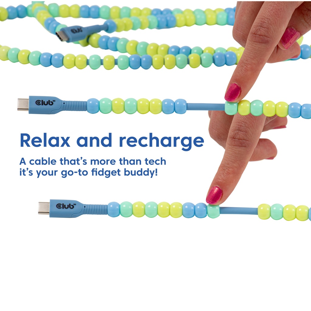 USB-C® Beaded Cable Blue