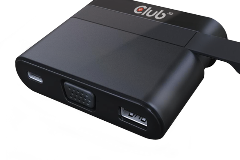 USB-C® to VGA + USB-A  5Gbps+ USB-C® Charging Mini Dock
