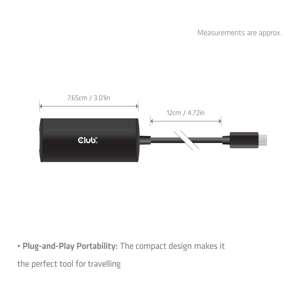CAC-2531 USB-C® to RJ45 10G Ethernet Adapter M/F