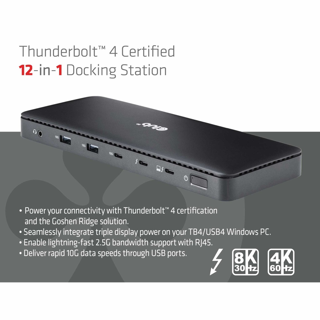 Thunderbolt™ 4 Certified 12-in-1 Docking Station
