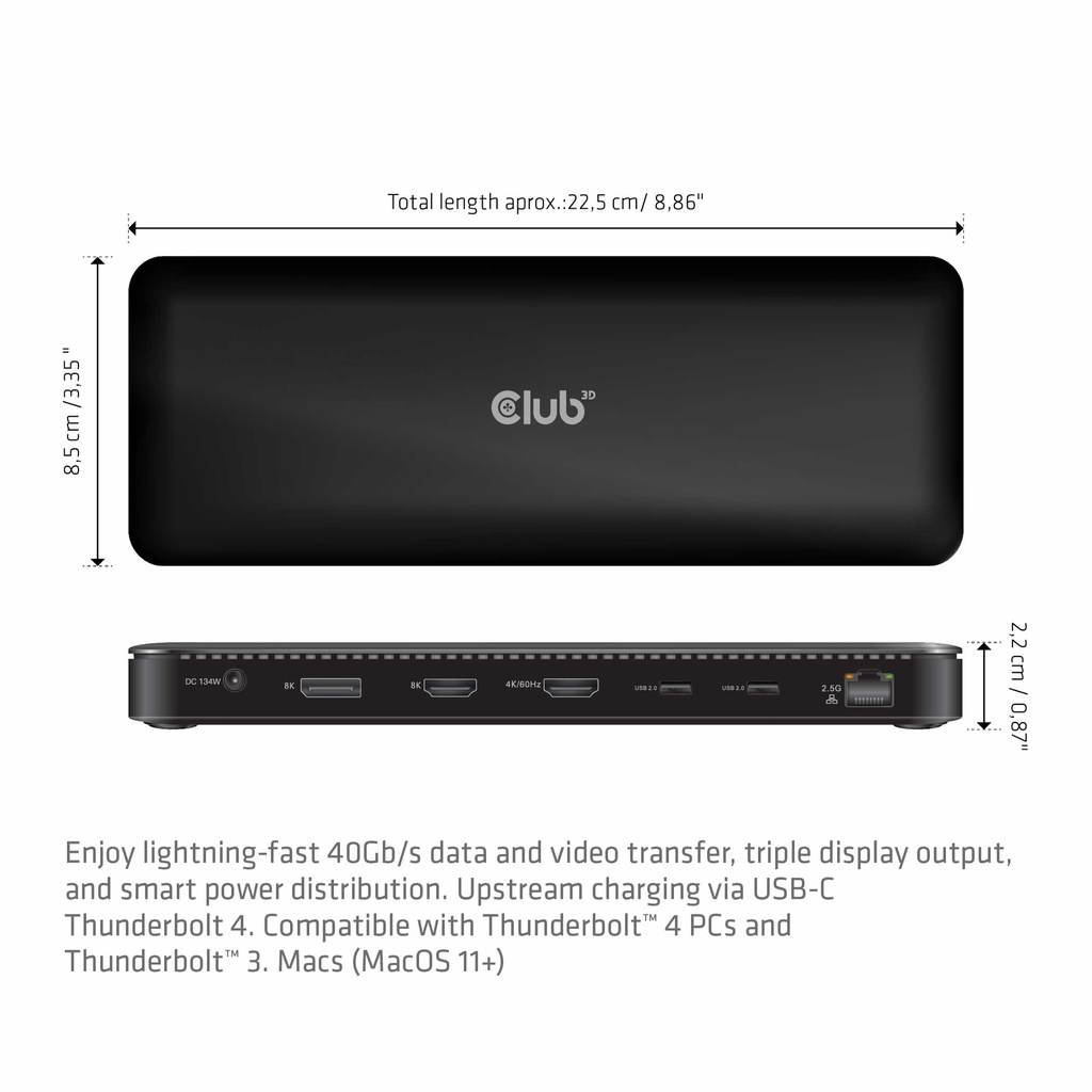 Thunderbolt™ 4 Certified 12-in-1 Docking Station