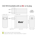 Travel Charger 140 Watt GaN technology, Single port USB -C®, Power Delivery(PD) 5Gbps Support EU