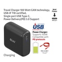 Travel Charger 100 Watt GAN technology, USB-IF TID certified, Single port USB -C®, Power Delivery(PD) 3.0 Support EU