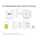 Travel Charger PPS 45W GAN technology, Dual port USB -C®, Power Delivery(PD) 3.0 Support