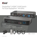 DisplayPort™/HDMI™ KVM Switch For Dual DisplayPort™ 4K 60Hz