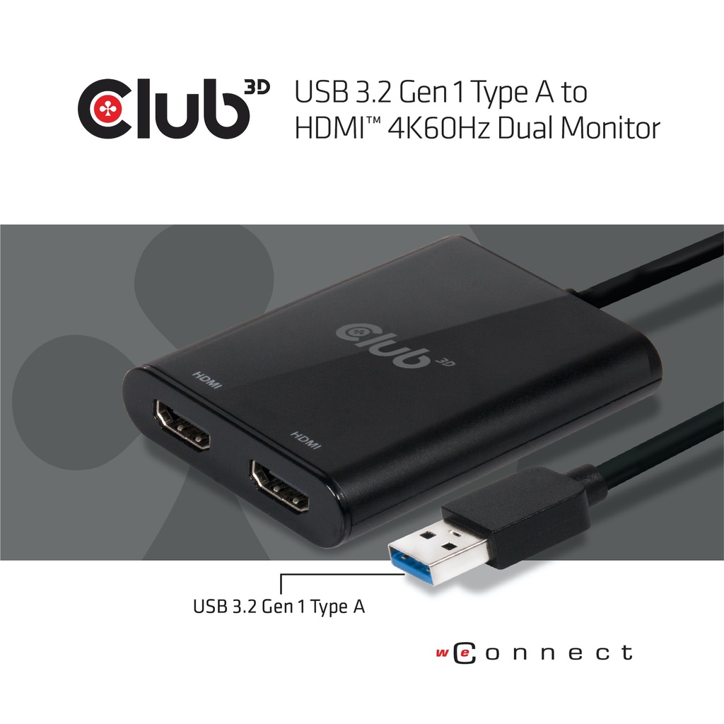USB-A to HDMI™ Dual Monitor 4K60Hz