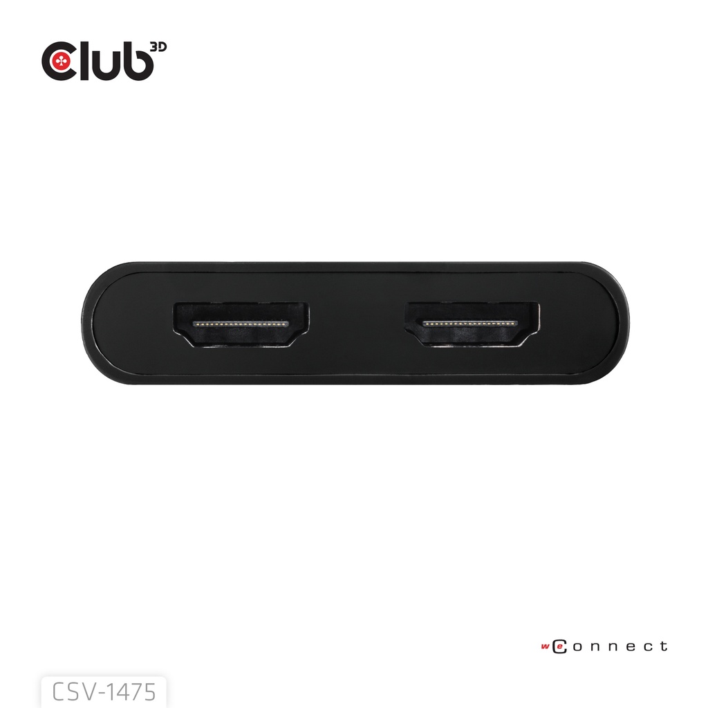 USB-C® (with USB -A Adapter) to dual HDMI™ (4K60Hz) Video Splitter with DisplayLink®