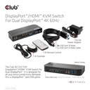 DisplayPort™/HDMI™ KVM Switch For Dual DisplayPort™ 4K 60Hz