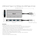 USB-C®10Gbps  to 10Gbps 4x USB Type-A Hub