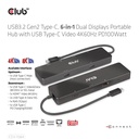 USB-C®, 6-in-1 Dual Displays Portable Dock with USB-C®Video 4K60Hz