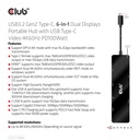 USB-C®, 6-in-1 Dual Displays Portable Dock with USB-C®Video 4K60Hz