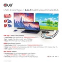 USB-C®, 6-in-1 Dual Displays Portable Dock with USB-C®Video 4K60Hz