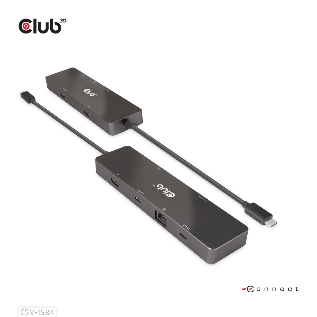 USB-C®, 6-in-1 Dual Displays Portable Dock with USB-C®Video 4K60Hz