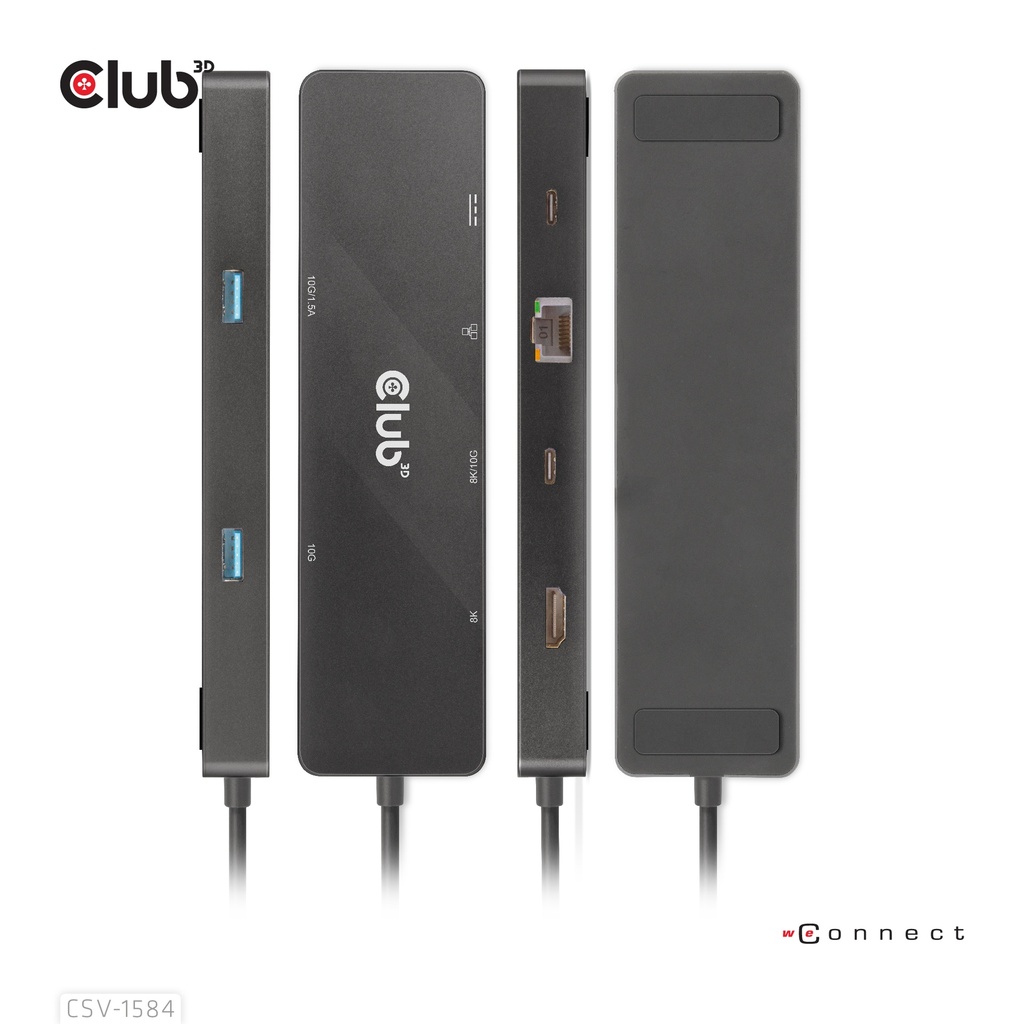 USB-C®, 6-in-1 Dual Displays Portable Dock with USB-C®Video 4K60Hz