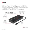 USB-C®5Gbps 7-in-1 hub with 2x HDMI™, 2x USB-A 5Gbps, 1x RJ45, 1x 3.5mm Audio, 1x USB-C® 5Gbps 100W Female port